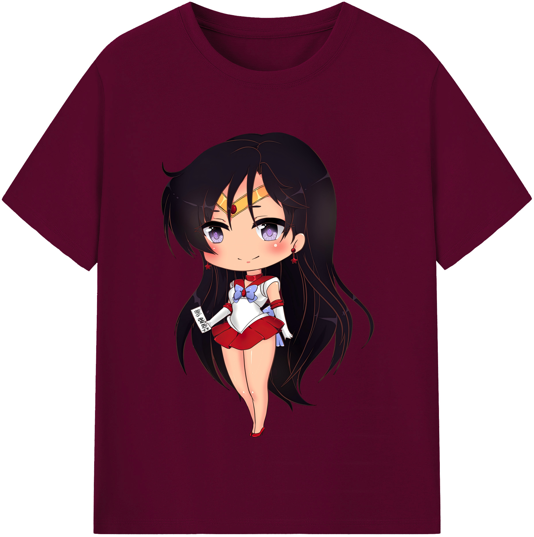 （画像用） 美少女戦士セーラームーン 火野レイ ひの レイ Sailor Moon Hino Rei （セーラーマーズ,Sailor Mars） レディースカジュアルプリントTシャツ（綿100％）